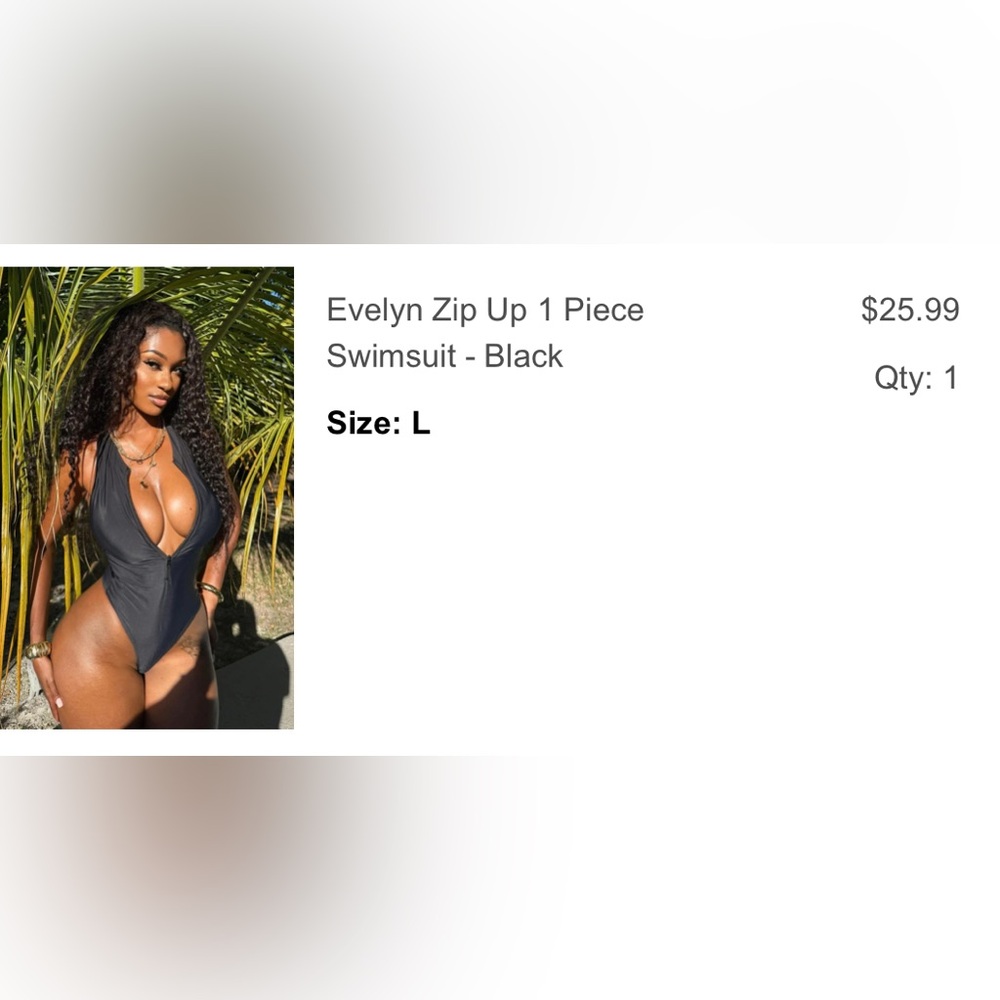 Fashion Nova Black Swimsuit